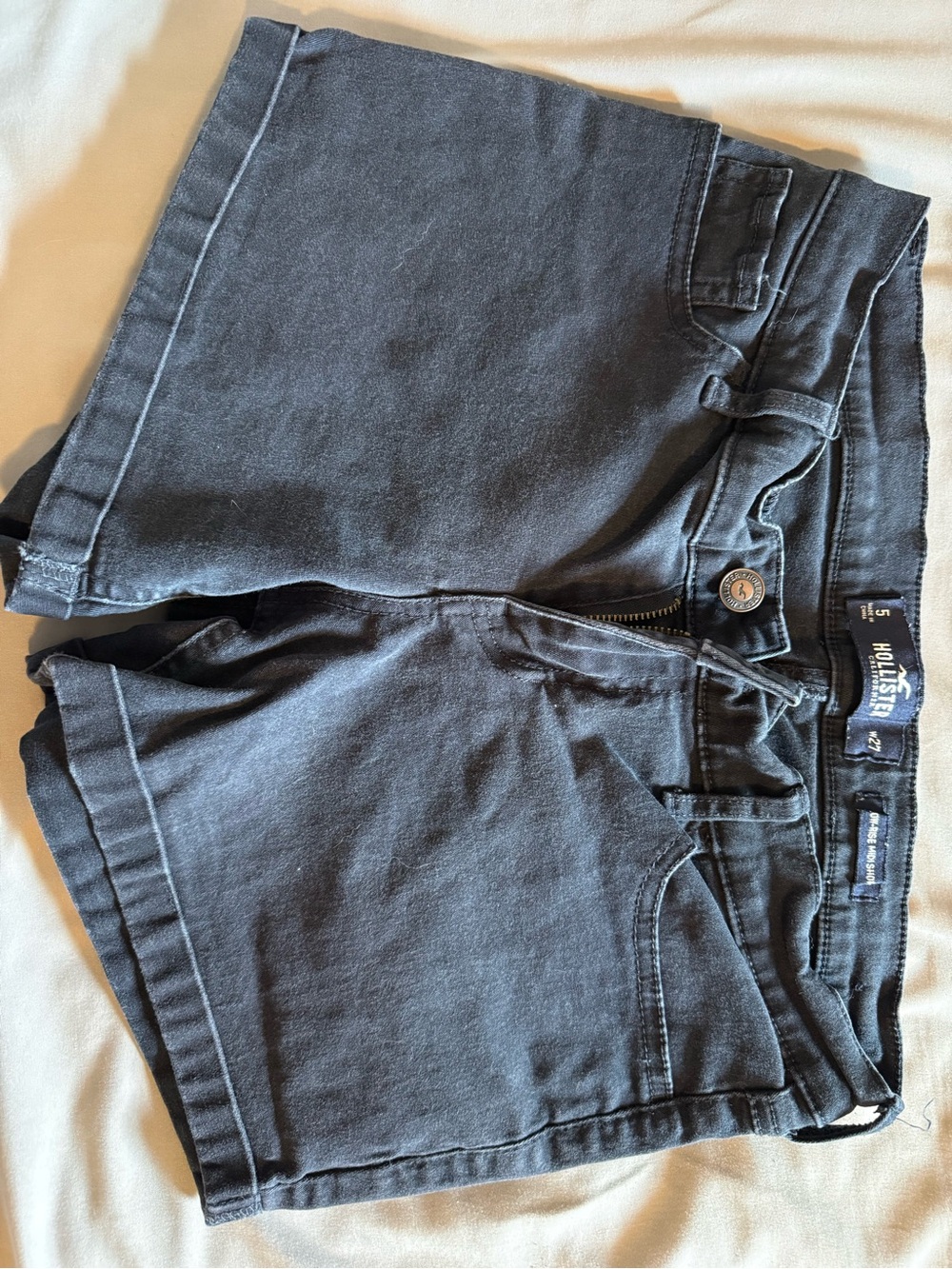 Hollister Black Slim Women's Denim Shorts